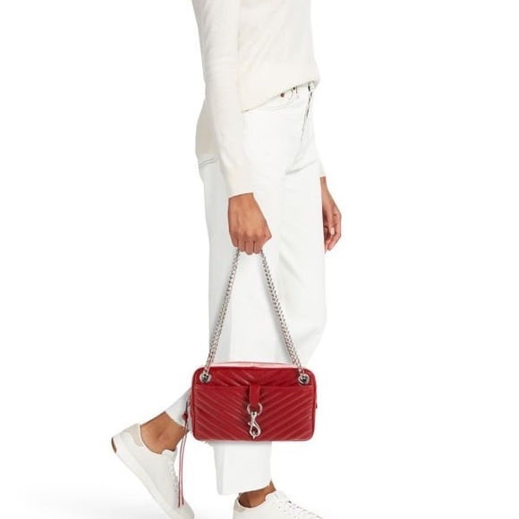 Rebecca Minkoff Edie shoulder bag color Chili NEW - Picture 2 of 9